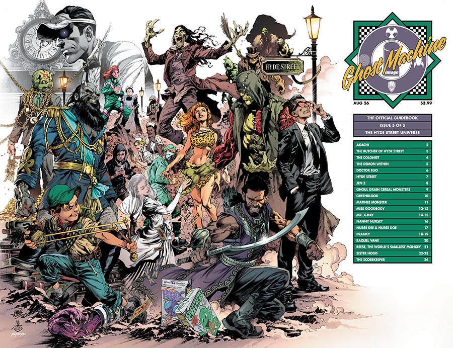 Ghost Machine The Official Guidebook #5 Cover C Variant Ivan Reis Danny Miki & Brad Anderson Wraparound Cover