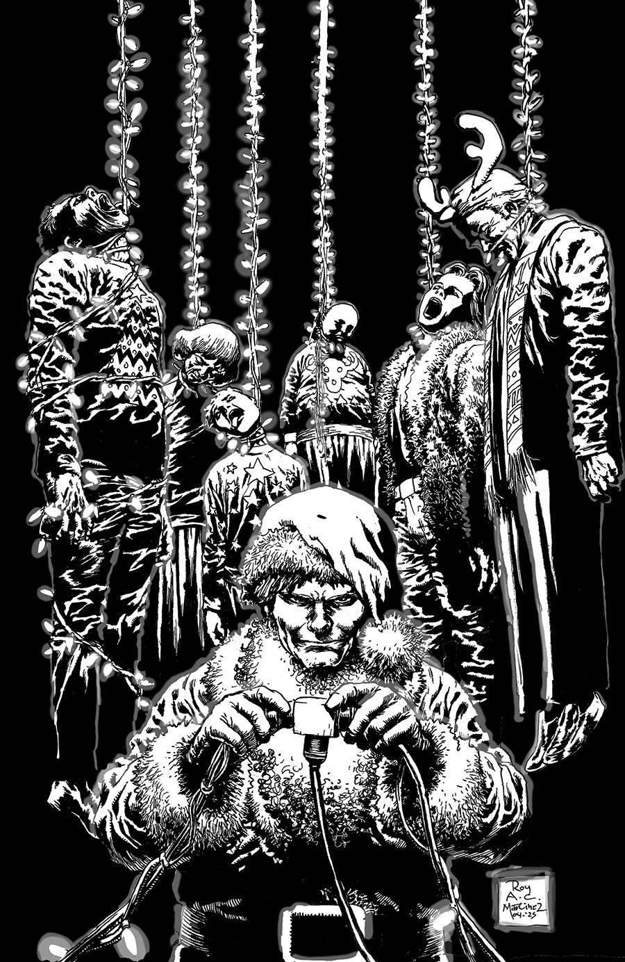 Silent Night Deadly Night Dark Winter #2 Cover E Limited Edition Roy Allan Martinez Black & White Cover