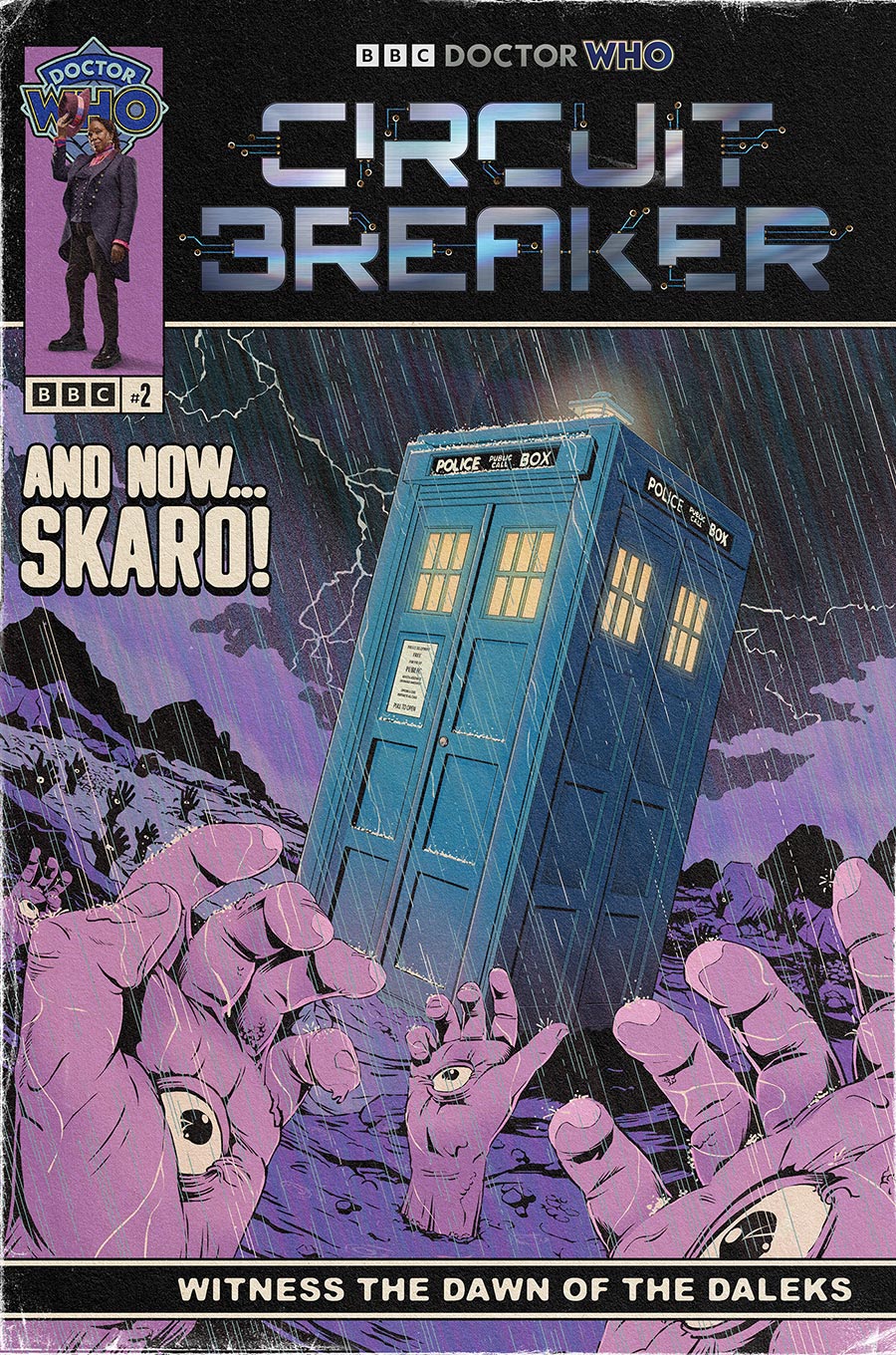 Doctor Who Circuit Breaker Adversary Of The Daleks #2 Cover D Variant Flops Dalek Takeover Card Stock Cover