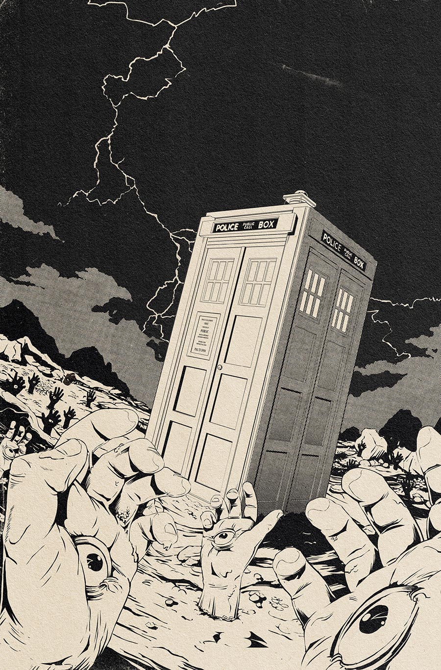 Doctor Who Circuit Breaker Adversary Of The Daleks #2 Cover E Variant Flops Dalek Takeover Color Your Own Card Stock Cover