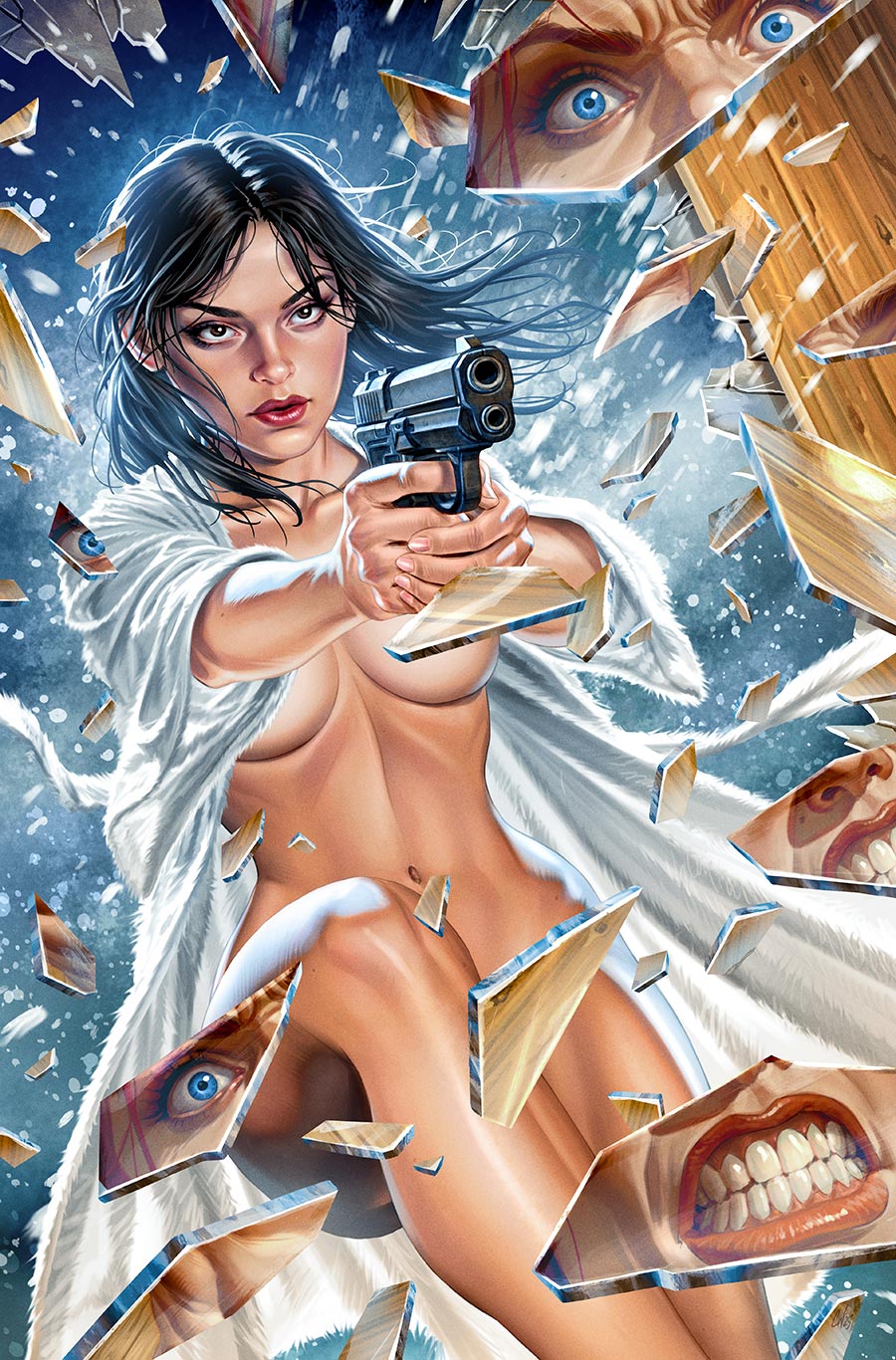 Hard Case Crime Gun Honey Doubles Down #3 Cover L Variant Chris Wahl Virgin Card Stock Cover