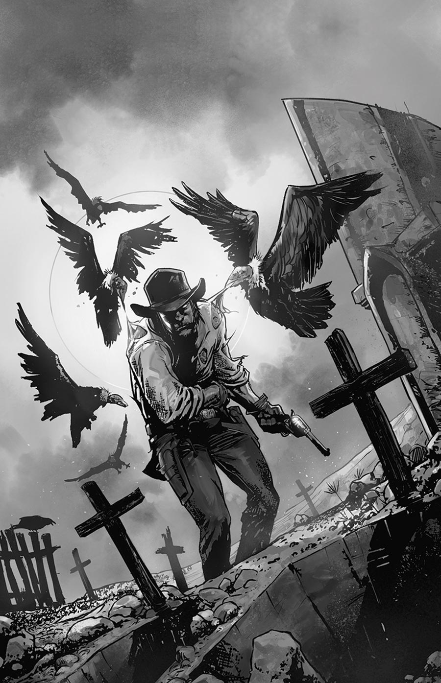Dead Acre Black Badge #2 Cover D Incentive Nathan Gooden Black & White Virgin Cover