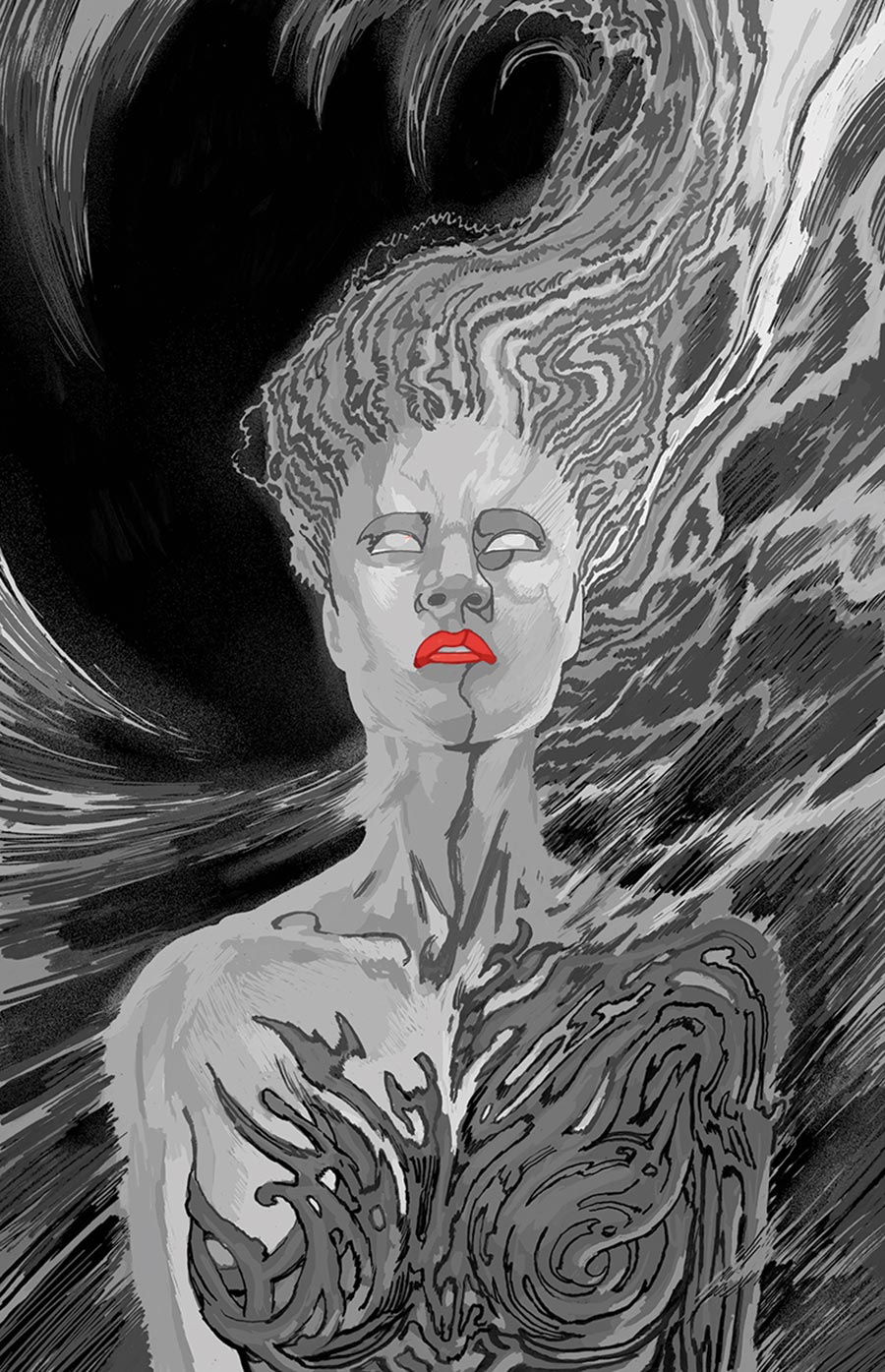 Excommunicated #4 Cover E Incentive Joshua Hixson Black & White Virgin Cover