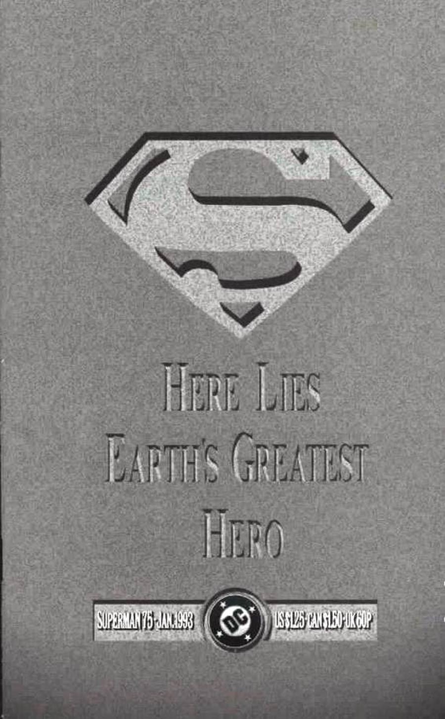 Superman Vol 2 #75 Cover S Collectors Edition Without Polybag Signed By Dan Jurgens And Brett Breeding No COA
