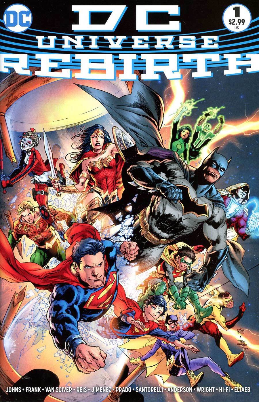 DC Universe Rebirth Special #1 Cover N Variant Midnight Release Cover Signed By Geoff Johns With COA