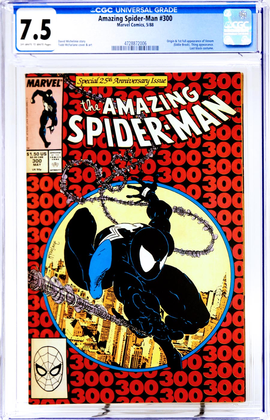 Amazing Spider-Man #300 Cover K 1st Ptg CGC 7.5