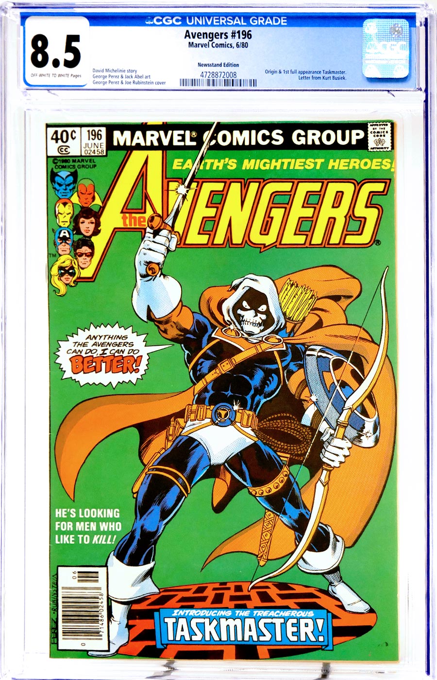 Avengers #196 Cover F CGC 8.5