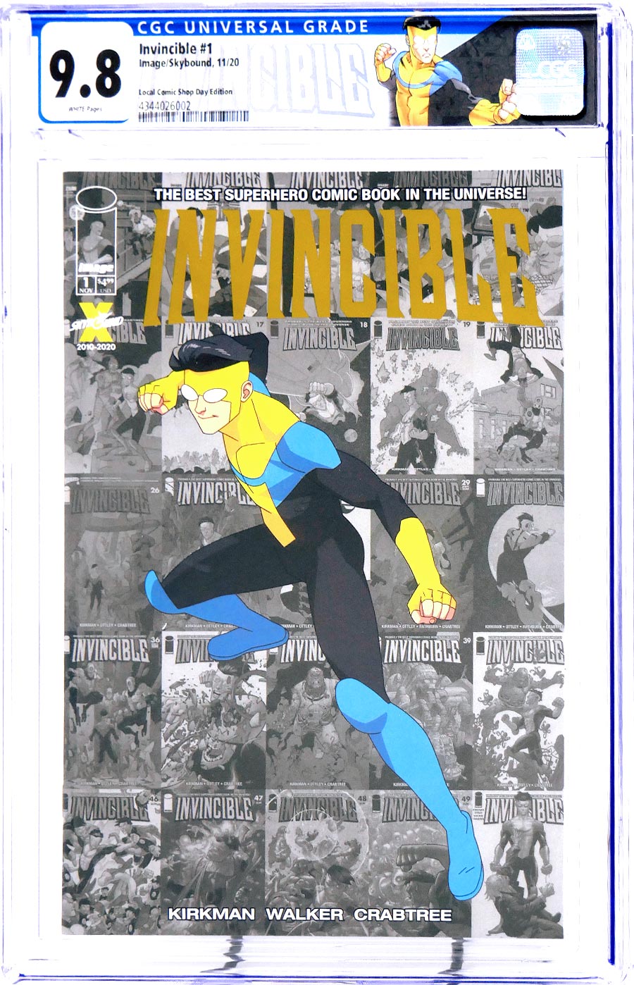 Invincible #1 Cover K LCSD 2020 Gold Foil Logo Cover CGC 9.8