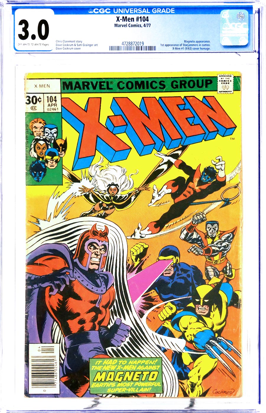X-Men Vol 1 #104 Cover C CGC 3.0