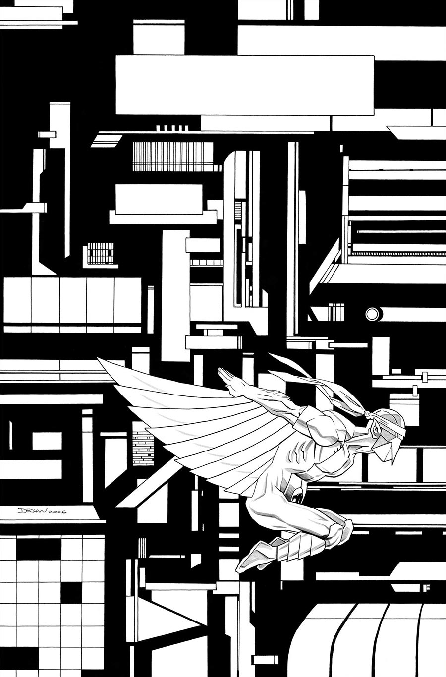 ThunderCats X SilverHawks ThunderHawks #3 Cover L Incentive Declan Shalvey Line Art Virgin Cover (ThunderCats X SilverHawks Part 9)