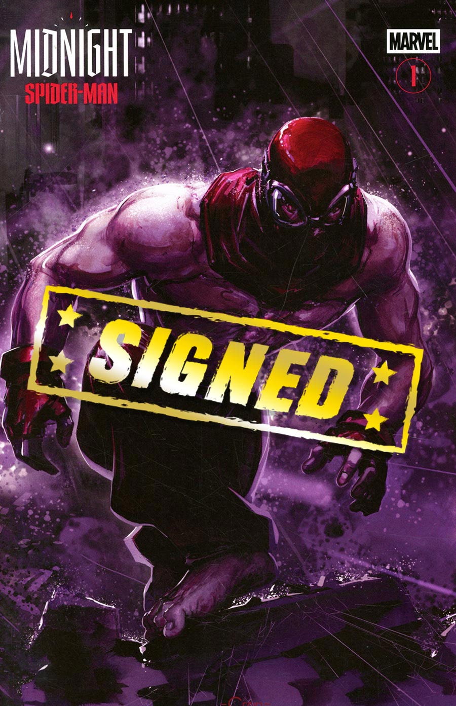 Midnight Spider-Man #1 Cover P Variant Clayton Crain 3-Part Connecting Cover Signed By Phillip Kennedy Johnson