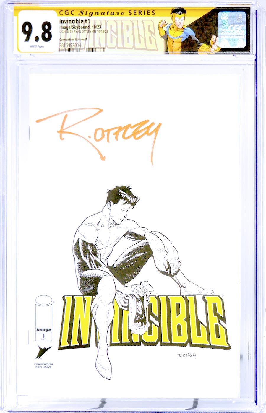 Invincible #1 Cover M Convention Edition B CGC Signature Series 9.8 Signed By Ryan Ottley