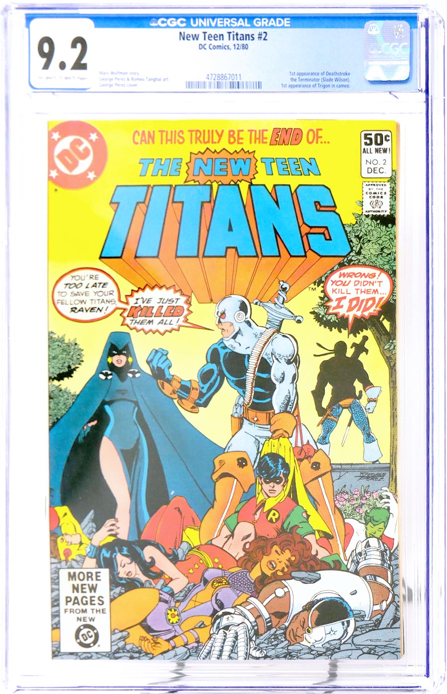 New Teen Titans #2 Cover E CGC 9.2