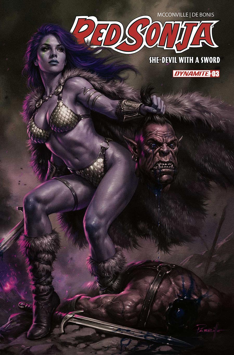 Red Sonja She-Devil With A Sword #3 Cover L Variant Lucio Parrillo Ultraviolet Cover