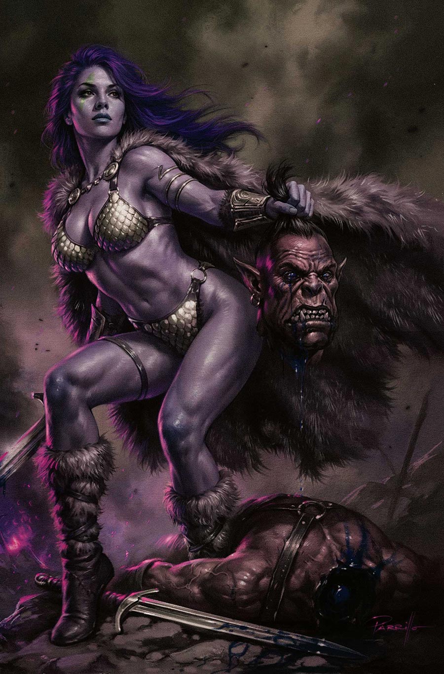 Red Sonja She-Devil With A Sword #3 Cover N Incentive Lucio Parrillo Ultraviolet Virgin Cover