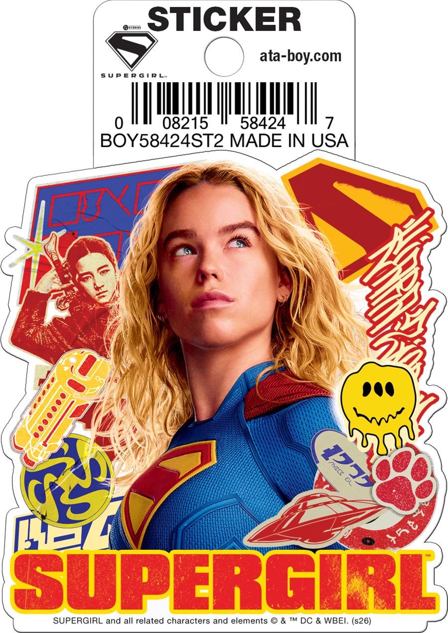 DC Supergirl 26 Supergirl Looking Up Die-Cut Sticker