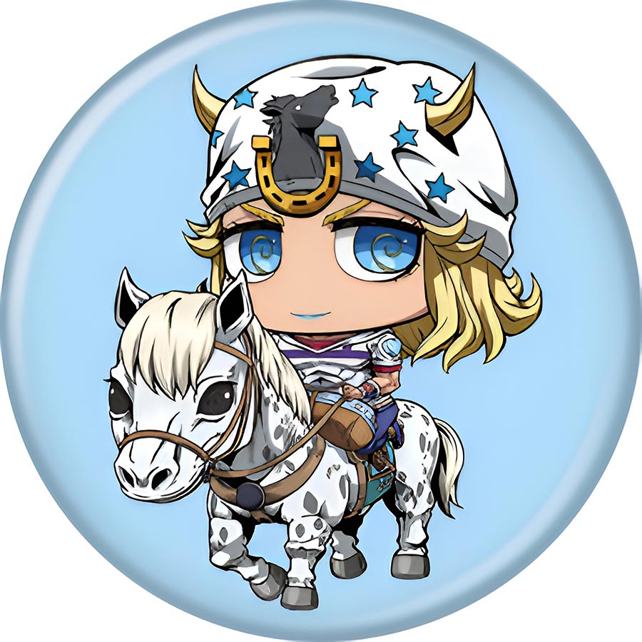 JoJos Bizarre Adventure S6 Steel Ball Run Johnny Jostar Chibi Button