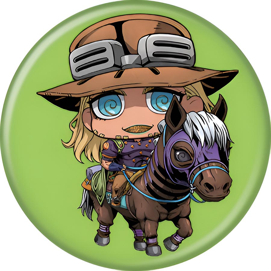 JoJos Bizarre Adventure S6 Steel Ball Run Gryo Zeppeli Chibi Button
