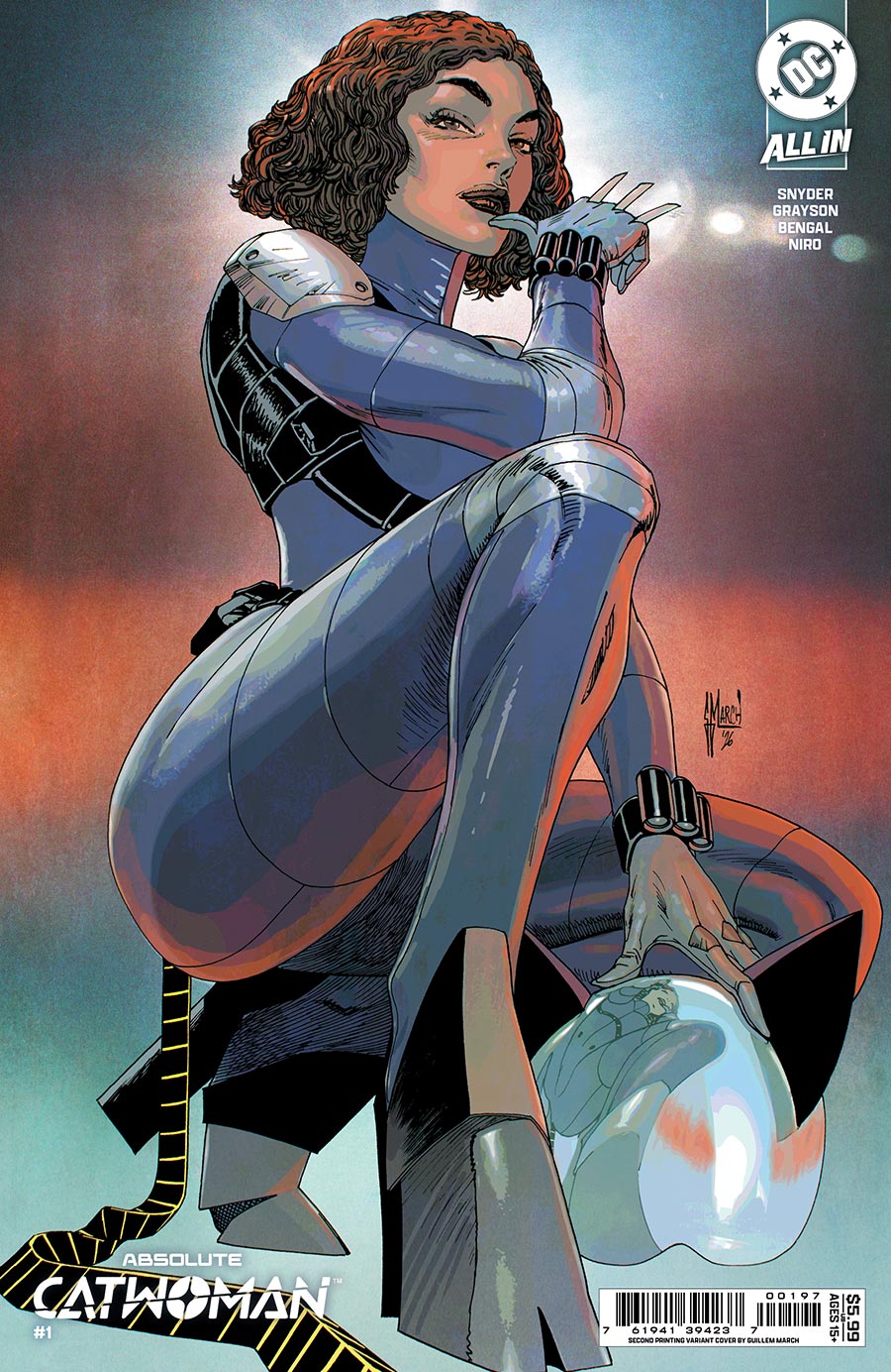 Absolute Catwoman #1 Cover J 2nd Ptg B Guillem March Card Stock Variant Cover (DC All In)
