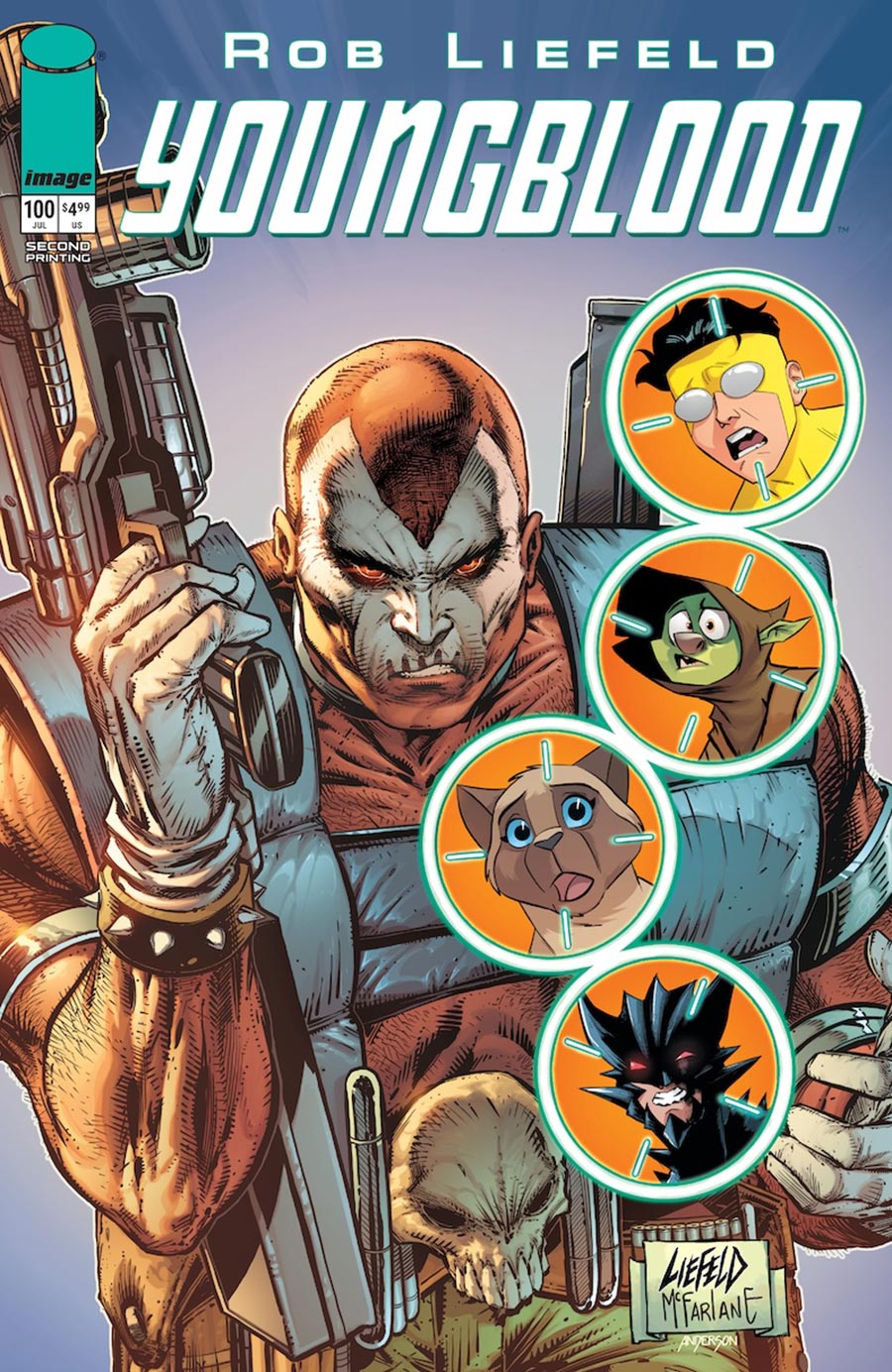 Youngblood Vol 6 #100 Cover P 2nd Ptg A Rob Liefeld & Todd McFarlane Image Targets Variant Cover