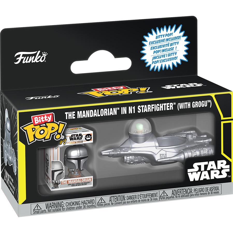 Bitty POP Ride Star Wars The Mandalorian Mando N1 Starfighter With Grogu Vinyl Figure