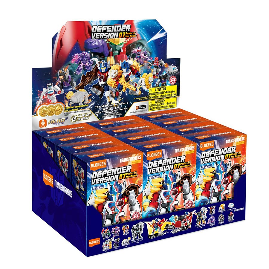 Blokees Transformers Defender Version Wave 7 Power of the Beast Mini Model Kit Display (12-Count)