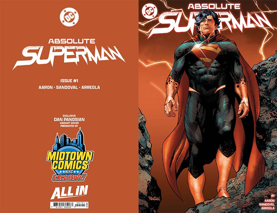 Absolute Superman #1  Midtown Exclusive Cover B Dan Panosian Connecting Variant Cover (DC All In) Signed By Dan Panosian With COA