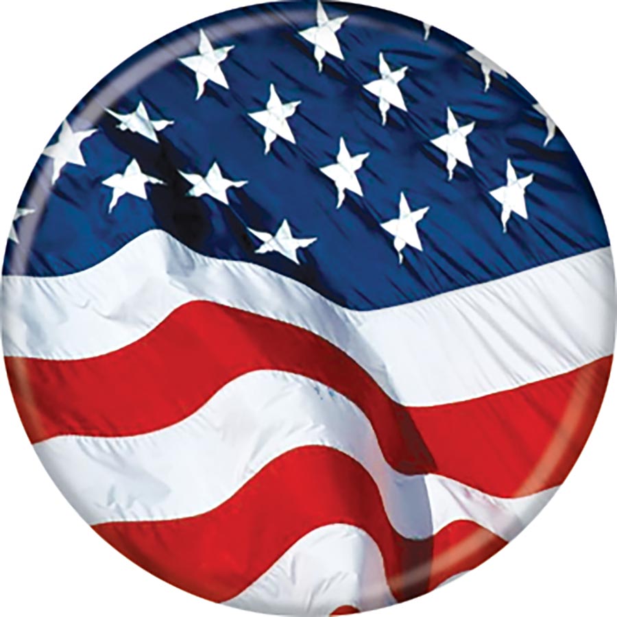 United States Flag Waving Button