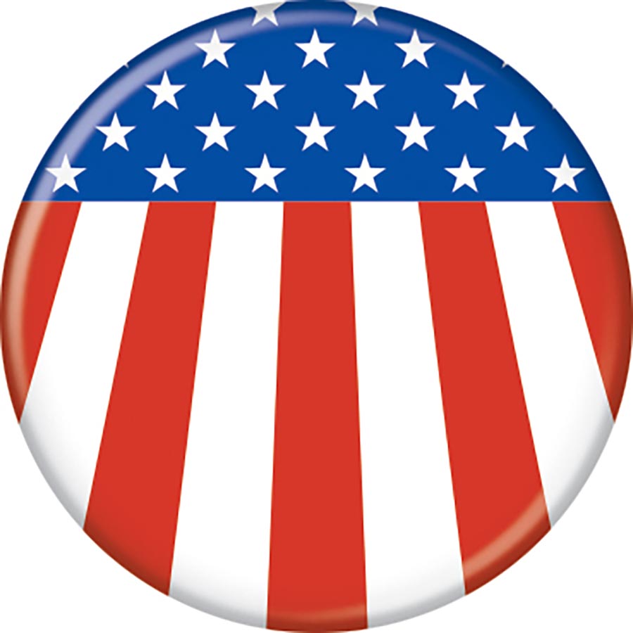 United States Flag Vertical Button