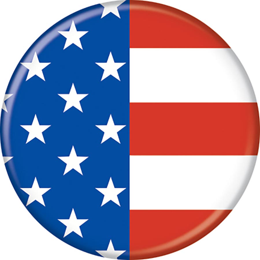 United States Flag Up Close Button
