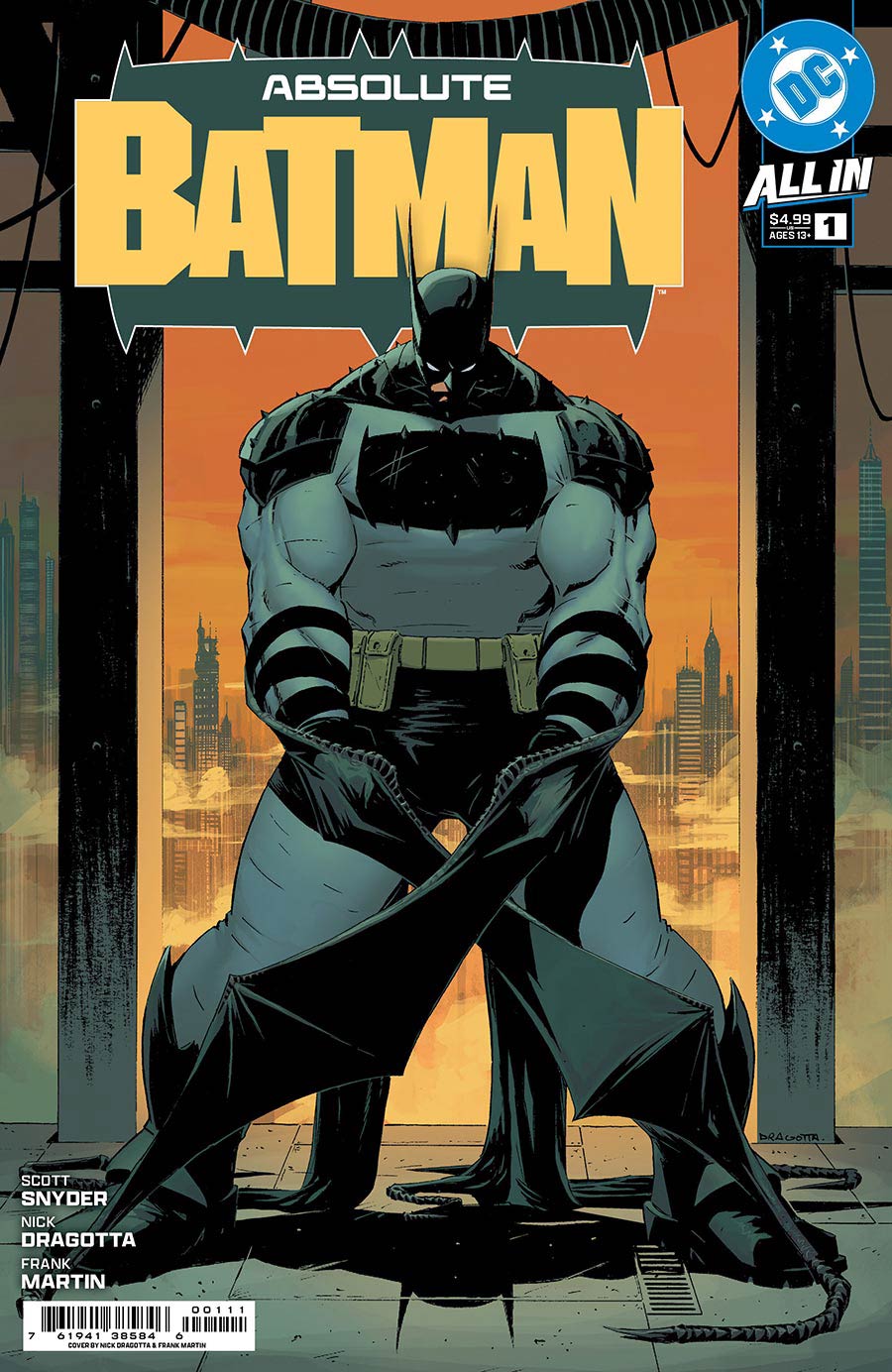 Absolute Batman #1 Cover Z-Z-C Regular Nick Dragotta Cover (DC All In) Signed by Scott Snyder and Nick Dragotta (W/o CoA)