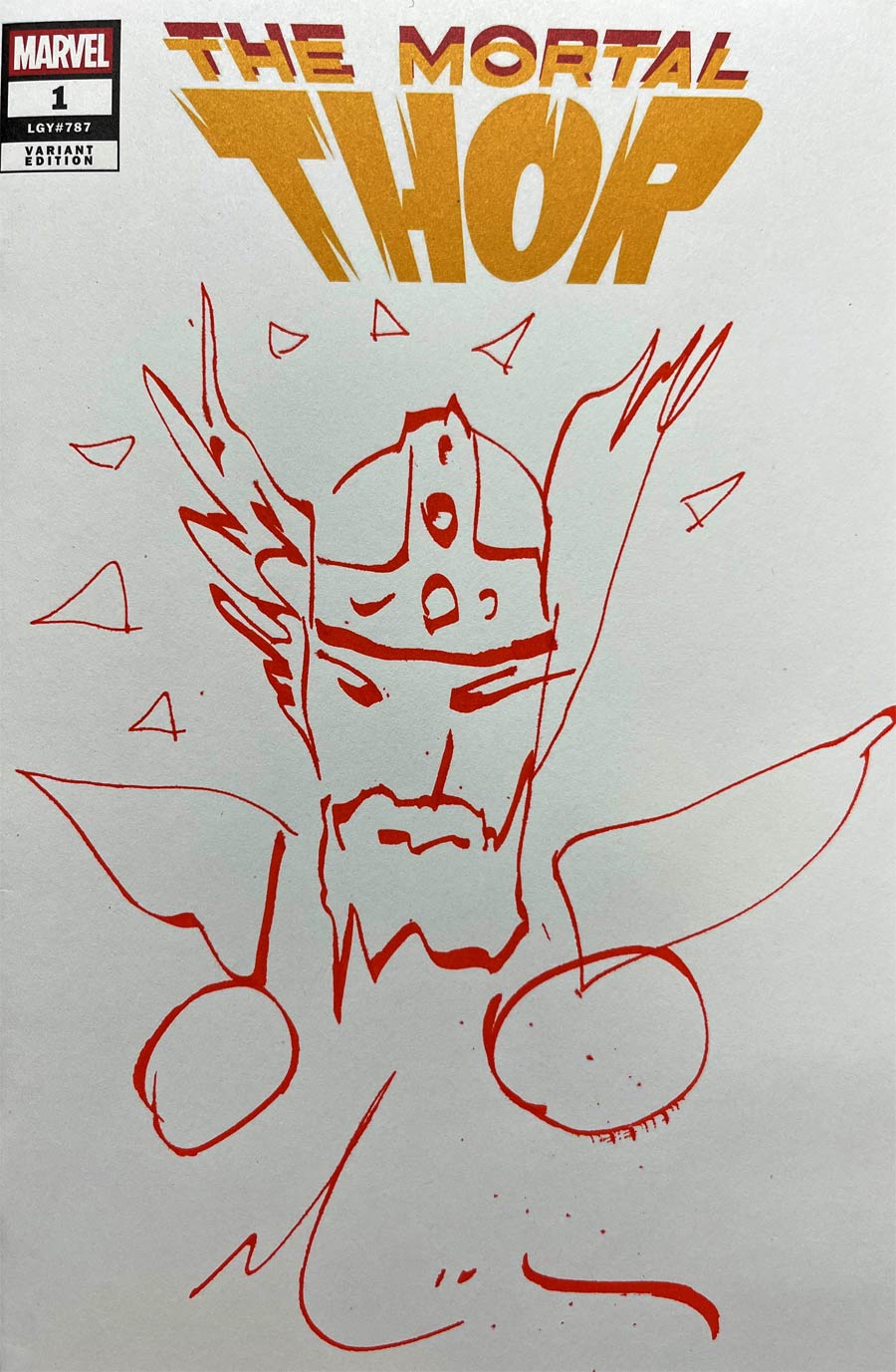 Mortal Thor #1 Cover O Remarked and Signed by David Mack (W/CoA)