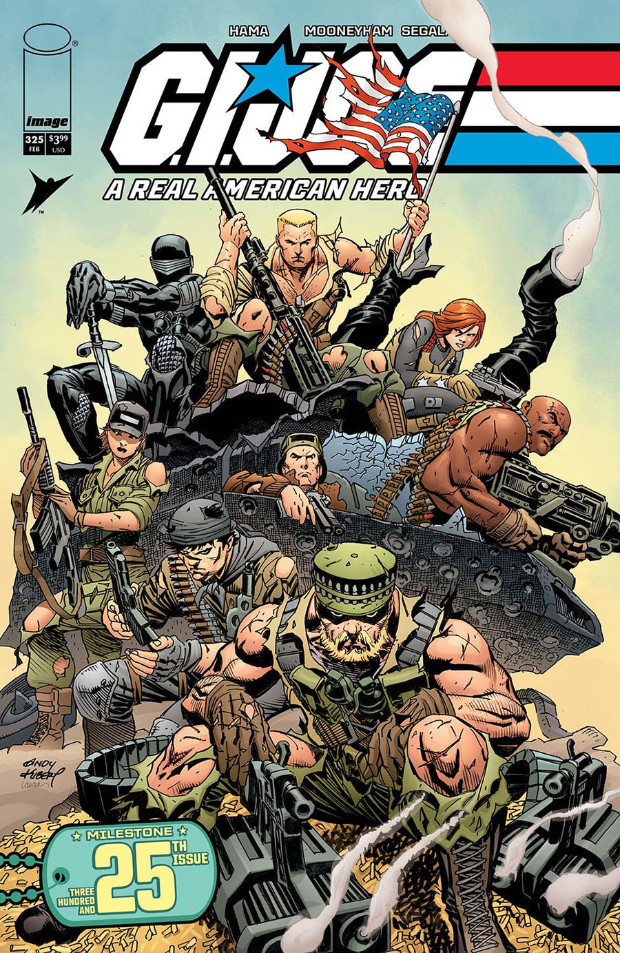 GI Joe A Real American Hero #325 Cover K Regular Andy Kubert & Laura Martin Cover Signed by Larry Hama (W/o CoA)