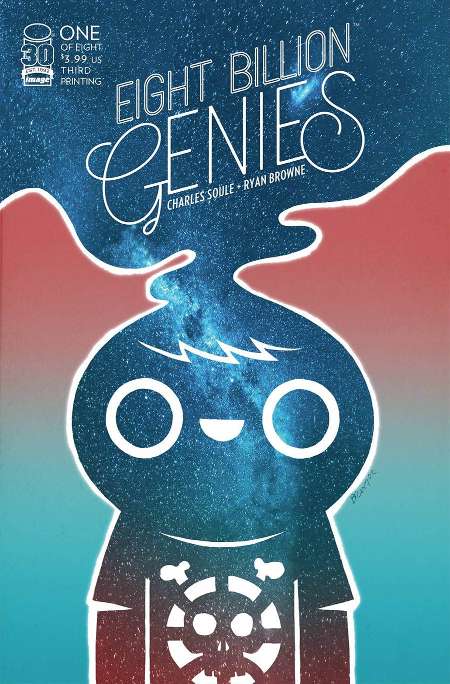 Eight Billion Genies #1 Cover M 3rd Ptg Signed by Charles Soule and Ryan Browne (W/CoA)