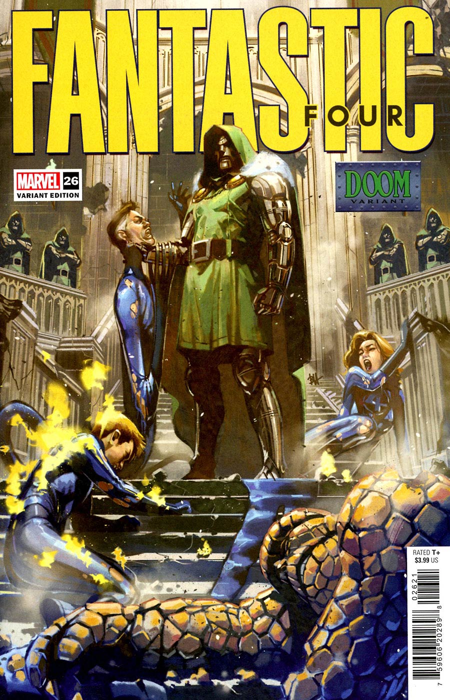 Fantastic Four Vol 7 #26 Cover E Variant Ben Harvey Doom Cover Signed by Ben Harvey (W/CoA)
