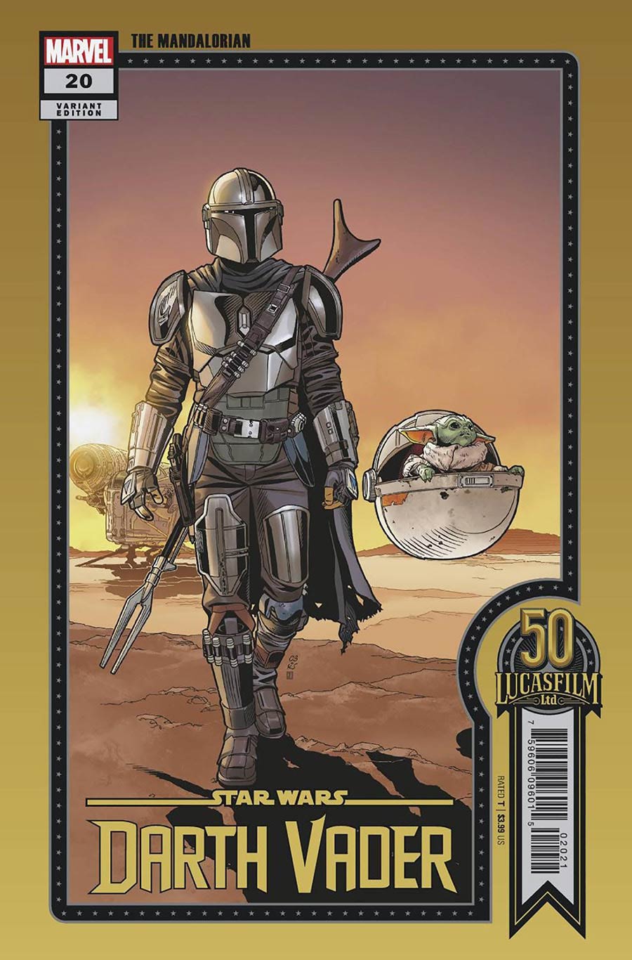 Star Wars Darth Vader #20 Cover F Variant Chris Sprouse Lucasfilm 50th Anniversary Cover Signed By Greg Pak (W/o CoA)
