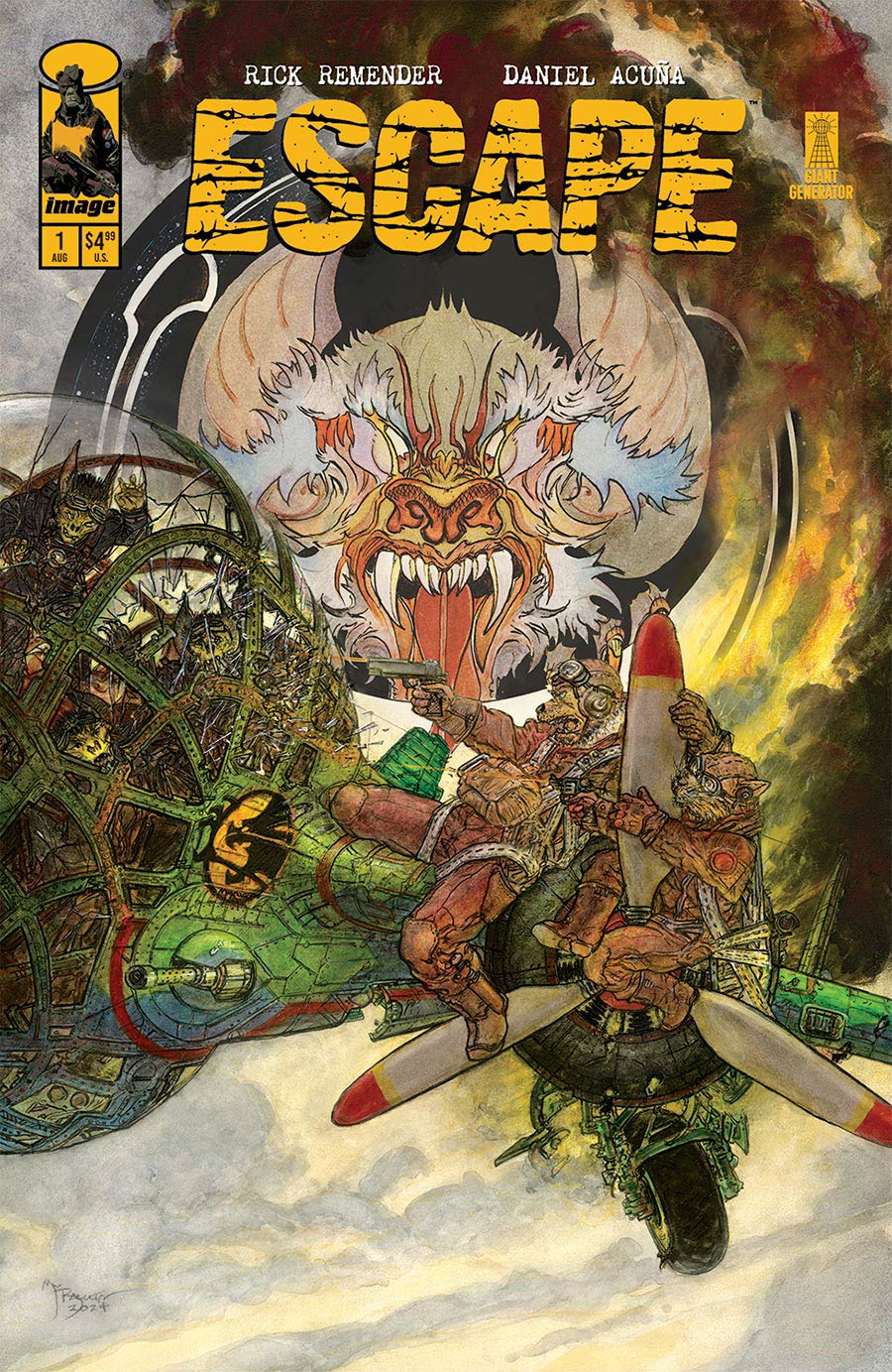 Escape #1 Cover N Incentive Michael William Kaluta Variant Cover Signed by Rick Remender (W/o CoA)
