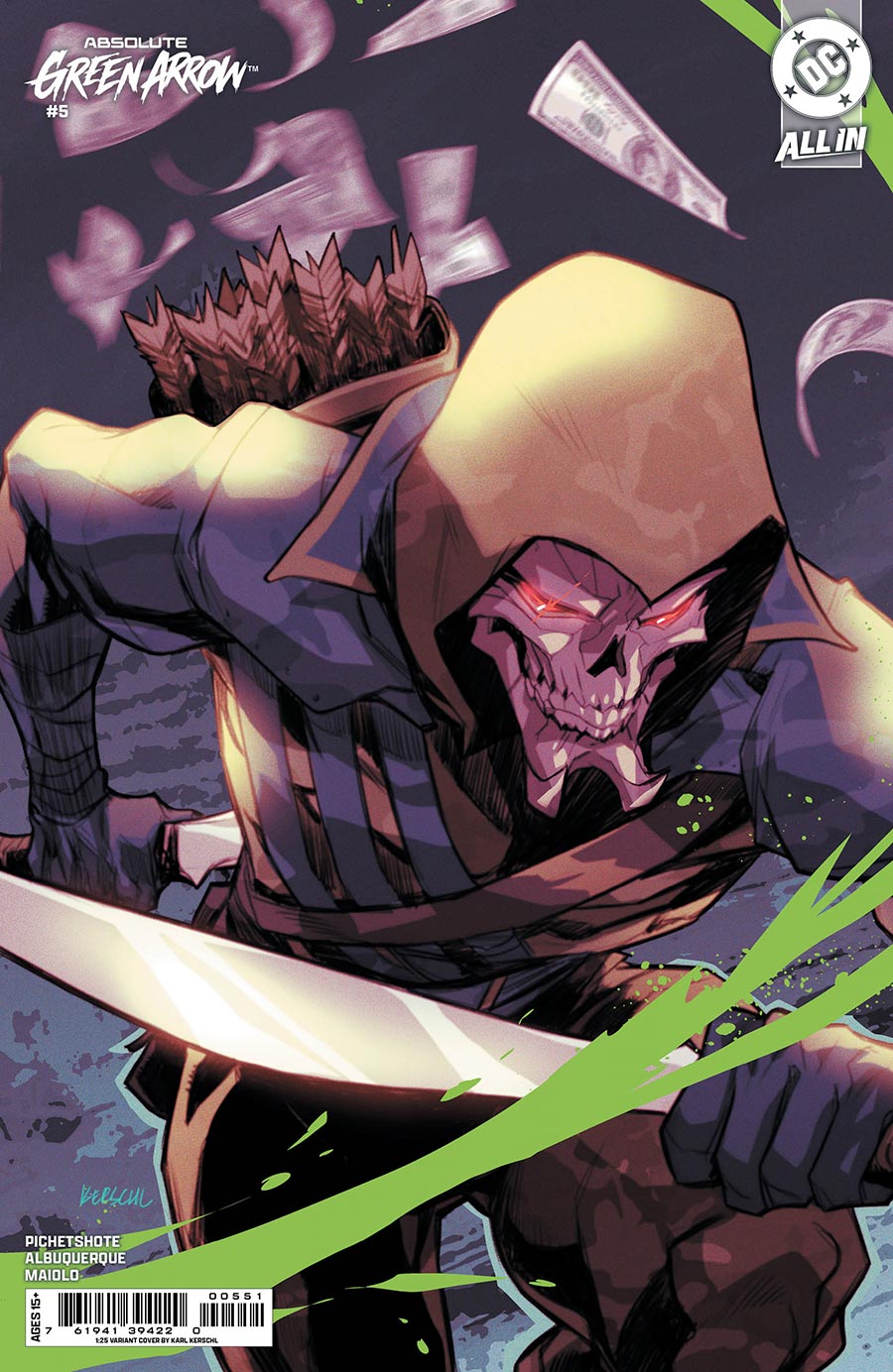 Absolute Green Arrow #5 Cover E Incentive Karl Kerschl Card Stock Variant Cover (DC All In)