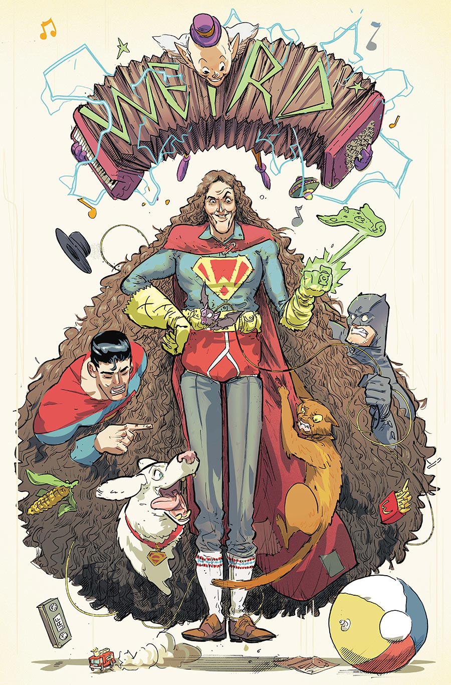 Batman Superman Weird Al Worlds Weirdest #1 (One Shot) Cover C Variant Riley Rossmo Card Stock Cover