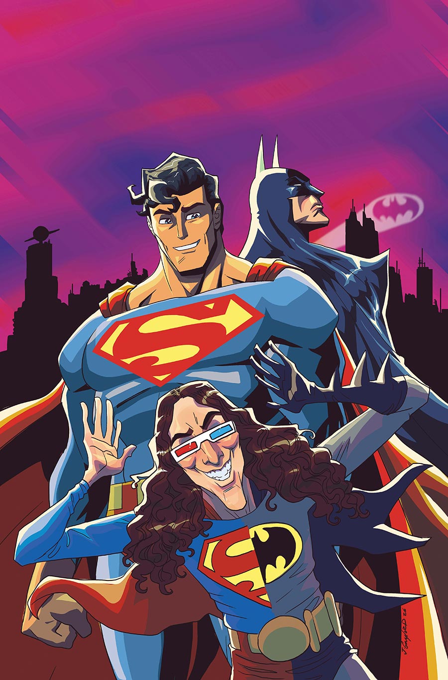 Batman Superman Weird Al Worlds Weirdest #1 (One Shot) Cover D Variant Jerry Gaylord Card Stock Cover