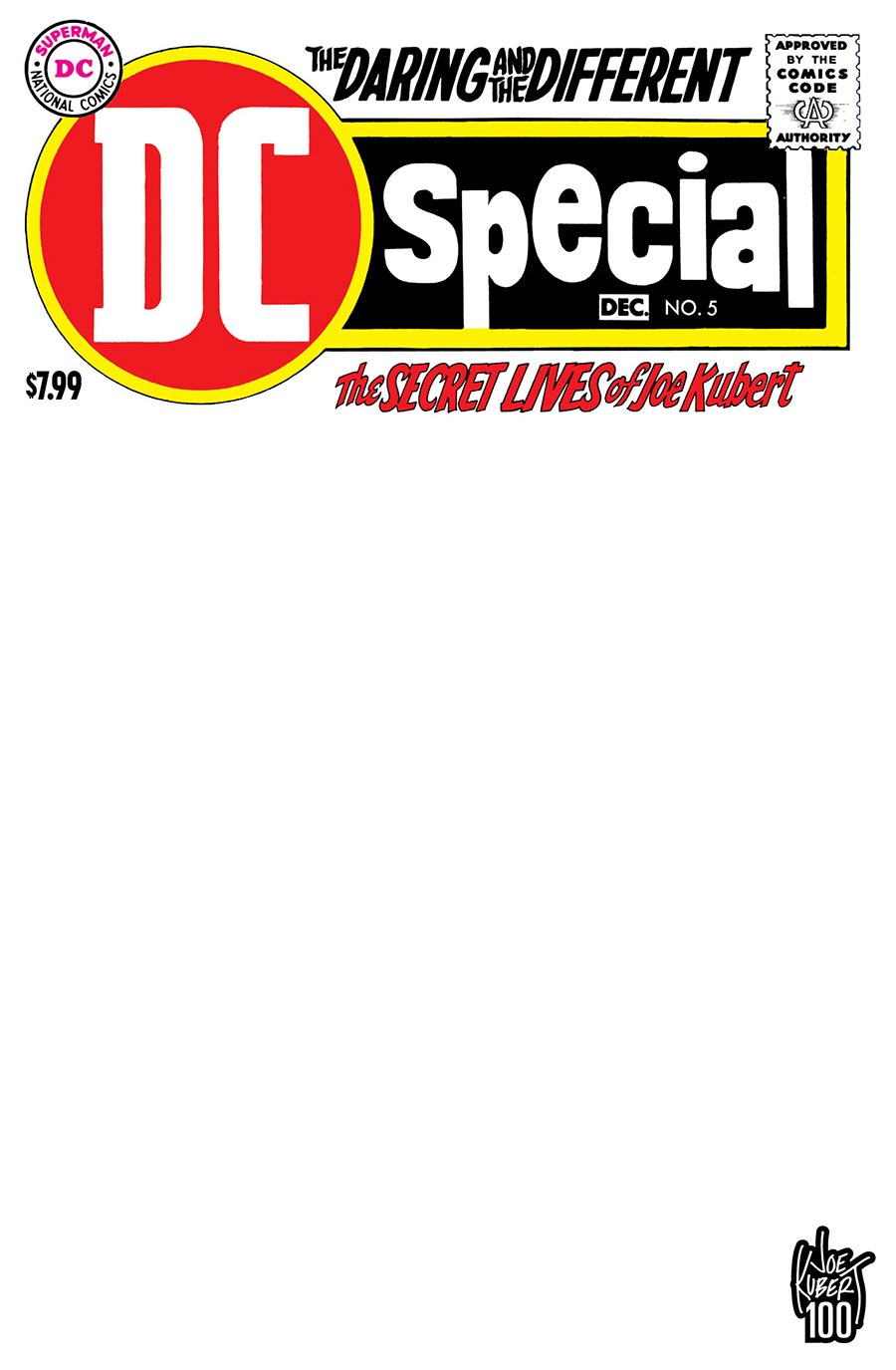 DC Special #5 Facsimile Edition Cover C Variant Blank Card Stock Cover