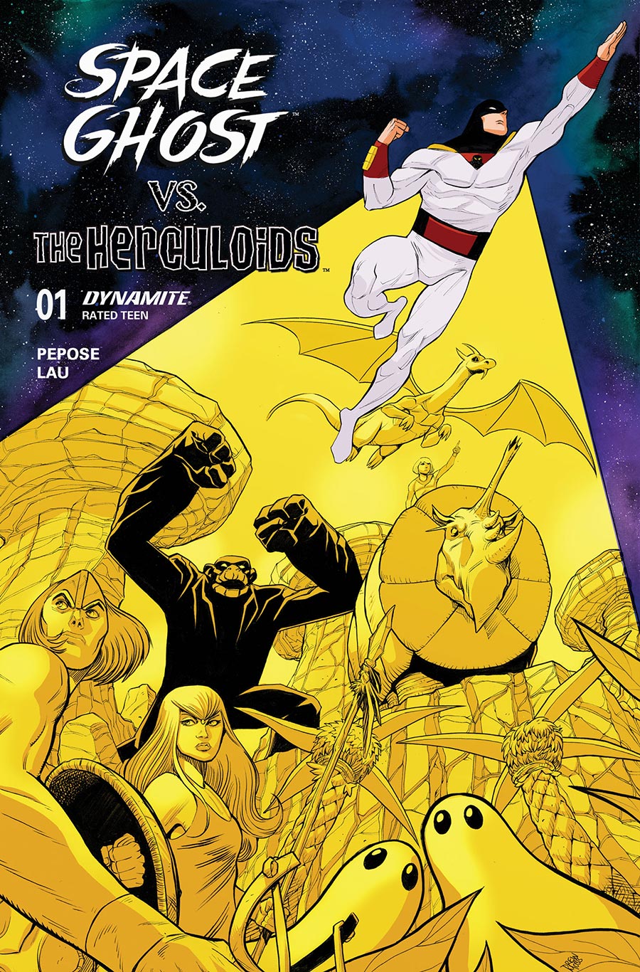 Space Ghost vs The Herculoids #1 Cover B Variant Drew Moss Cover