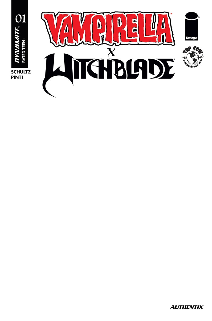 Vampirella x Witchblade Special #1 (One Shot) Cover F Variant Blank Authentix Cover