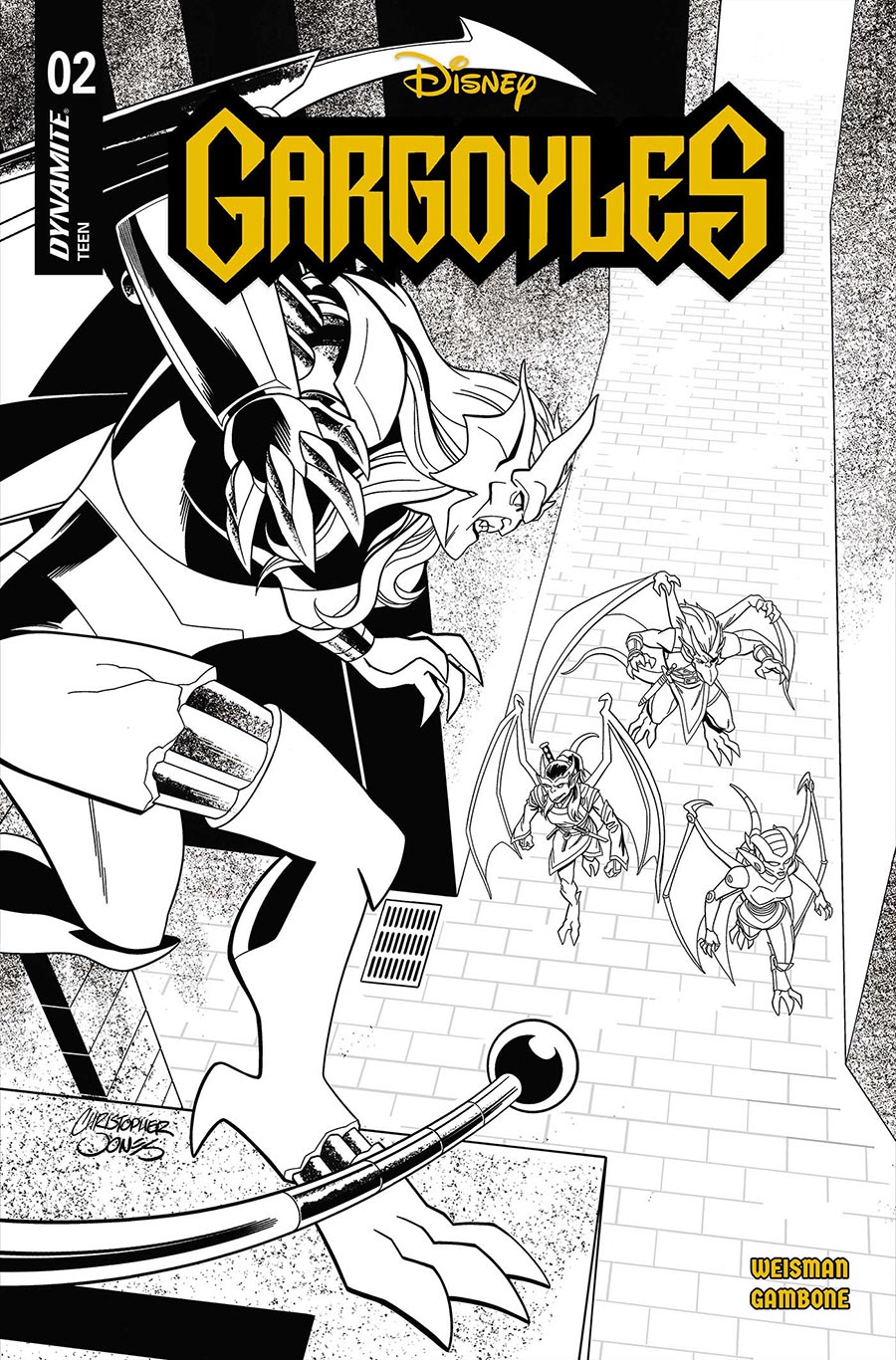 Gargoyles Vol 4 #2 Cover H Incentive Christopher Jones Line Art Cover