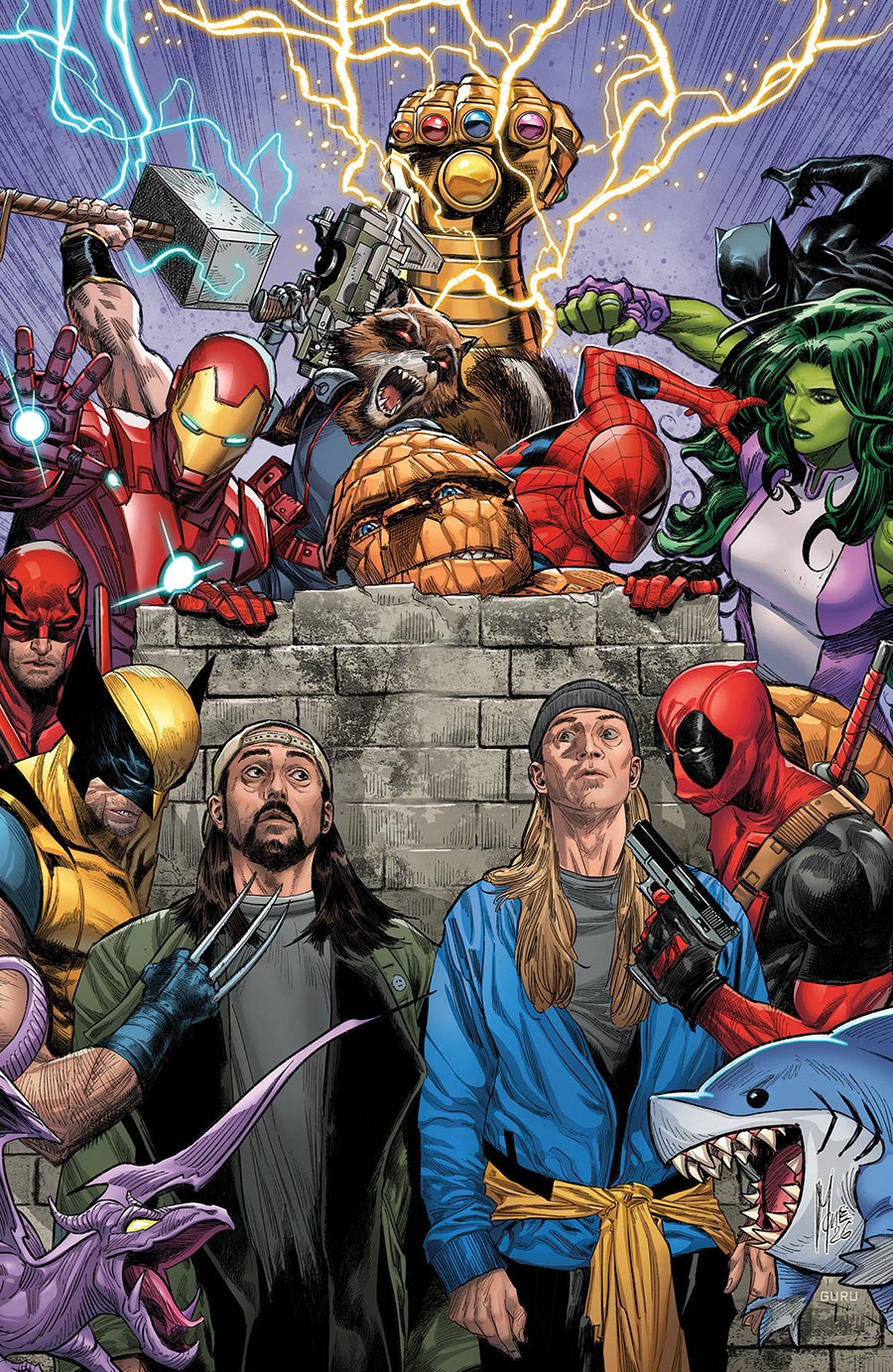 Jay & Silent Bob Jays Of Future Past #1 (One Shot) Cover I 2nd Ptg Incentive Marco Checchetto Virgin Variant Cover