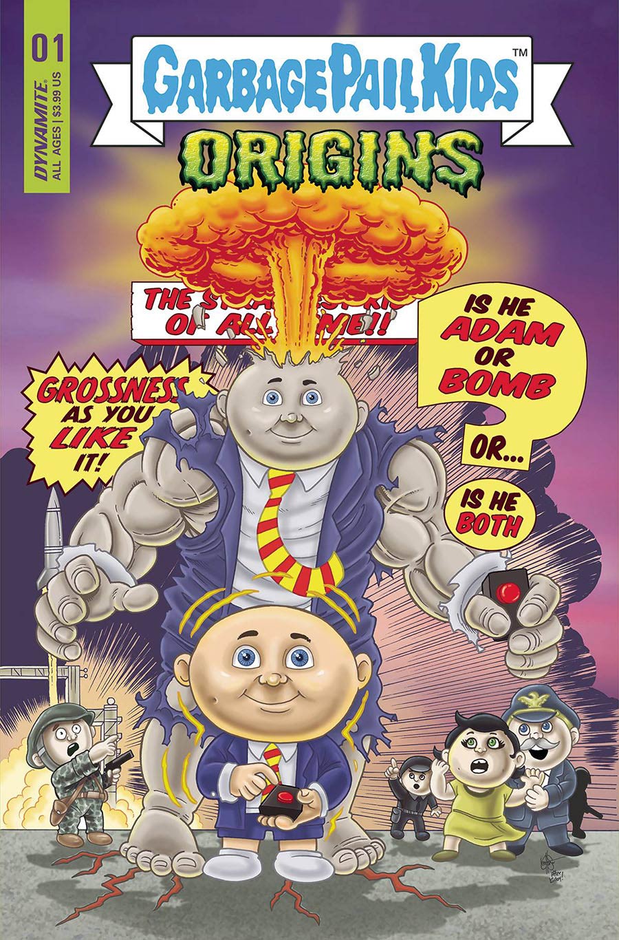 Garbage Pail Kids Origins #1 Cover Z Variant Ken Haeser Cover Signed by Adam F Goldberg and Hans Rodionoff (W/o CoA)