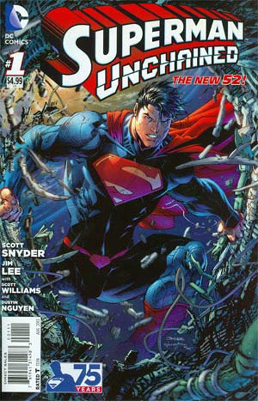 Superman Unchained #1 Cover P Regular Jim Lee Cover Signed by Scott Snyder (W/CoA)