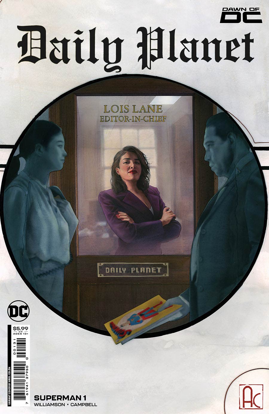 Superman Vol 7 #1 Cover Z-A Variant Ariel Colon Card Stock Cover Signed by Joshua Williamson (W/o CoA)