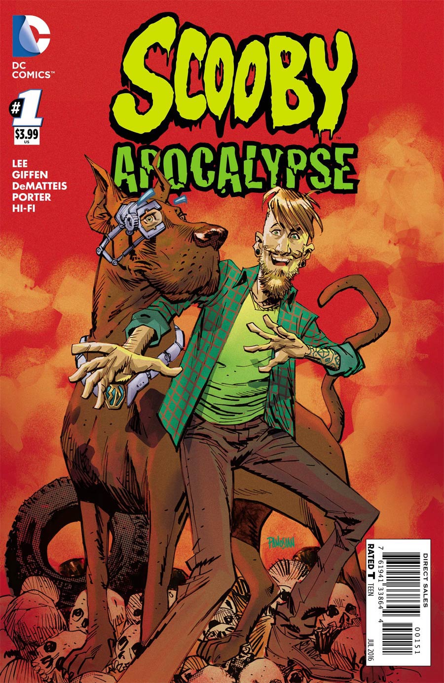 Scooby Apocalypse #1 Cover J Variant Dan Panosian Shaggy Cover Signed by Dan Panosian (W/CoA)