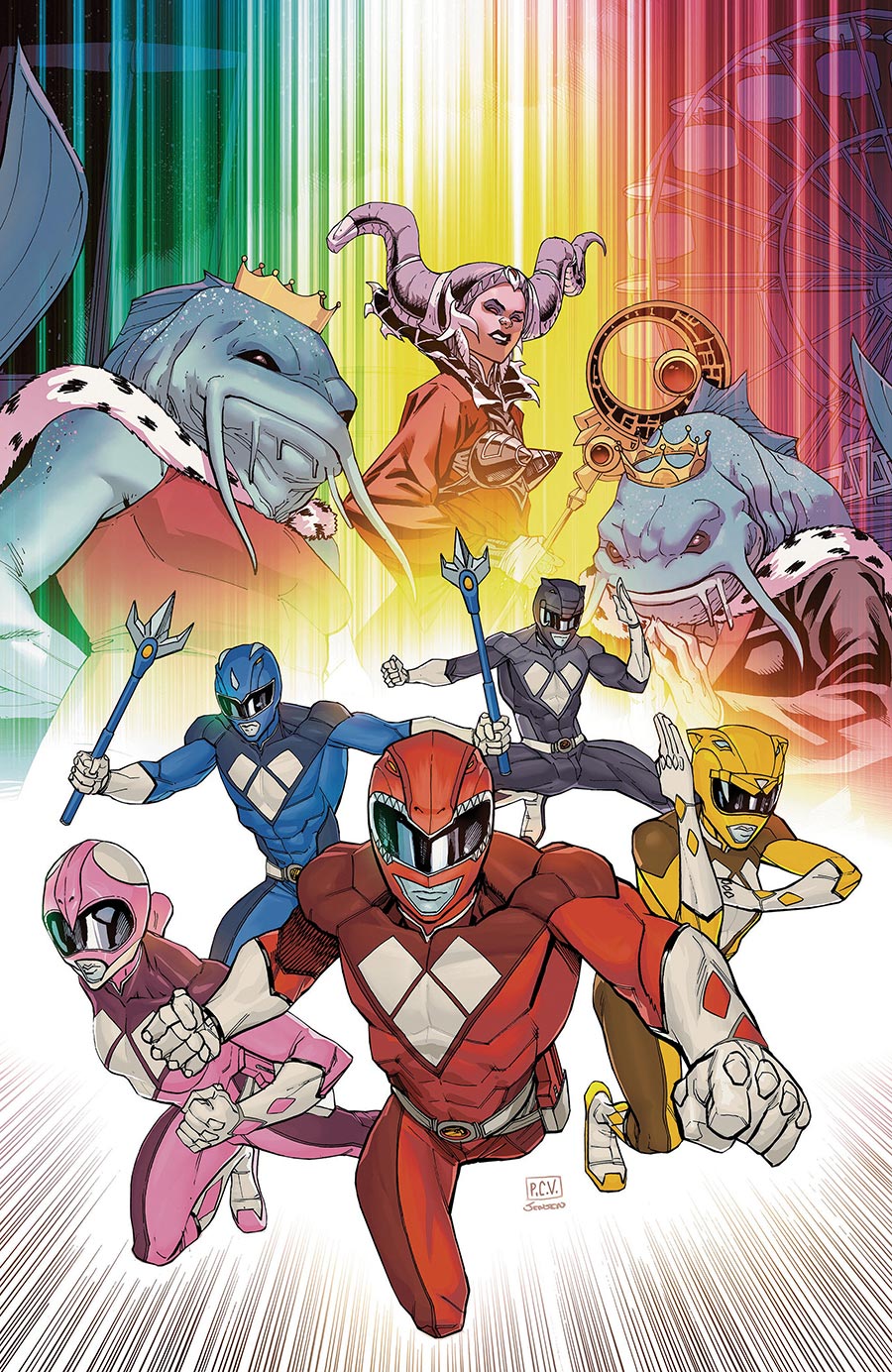 Mighty Morphin Power Rangers (BOOM Studios) Vol 2 #4 Cover F Incentive Phillip Sevy Virgin Foil Cover